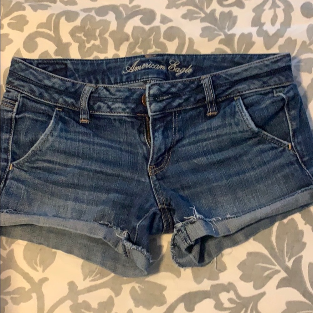 American Eagle medium wash jean shorts
